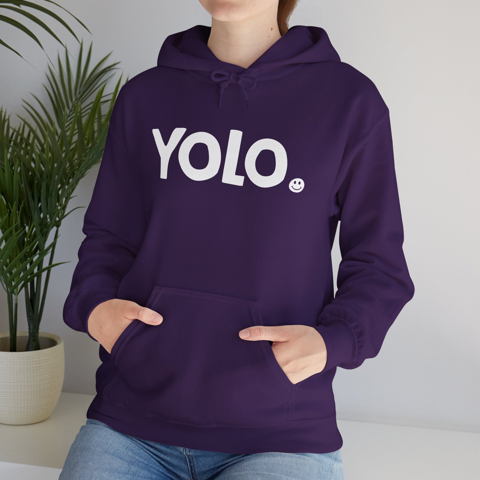 YOLO Happy Tee (Hoodie)  Hoodie  HAPPY TEES® BRAND