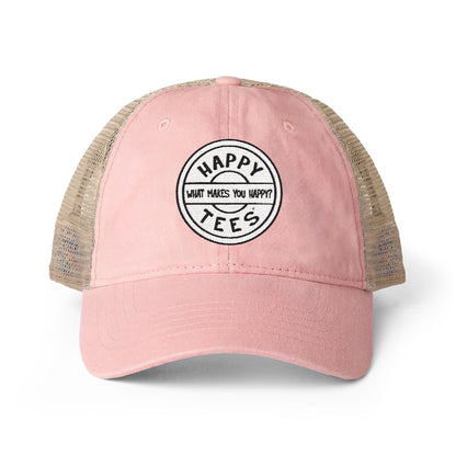 Happy Tees® Cap (Women's Washed Mesh-Back, Embroidery)  Hats  HAPPY TEES® BRAND