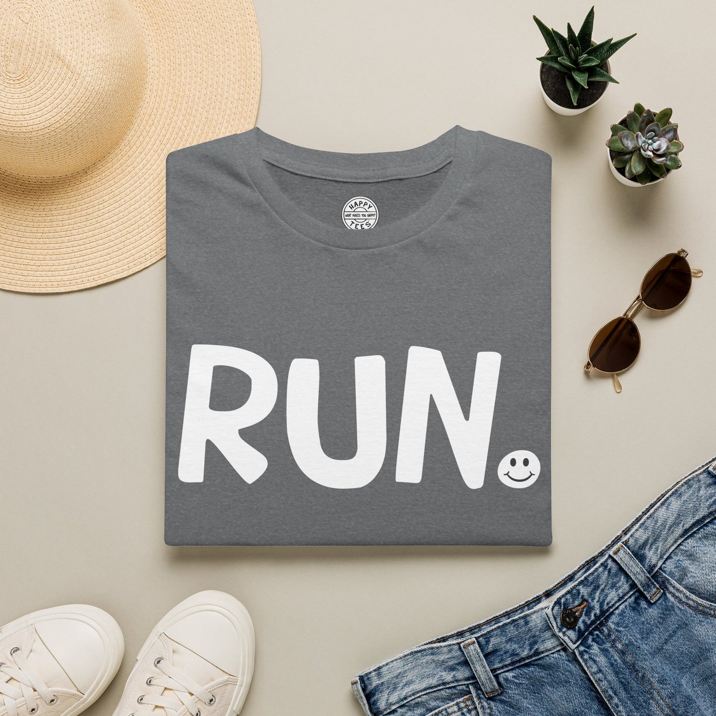 RUN Happy Tee  T-Shirt  HAPPY TEES® BRAND
