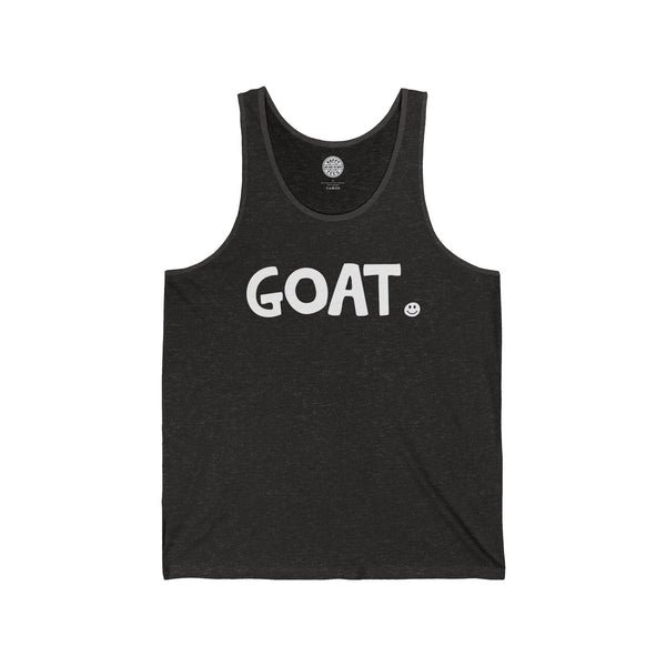 GOAT Happy Tee (Tank Top)  Tank Top XL / Charcoal Black TriBlend HAPPY TEES® BRAND