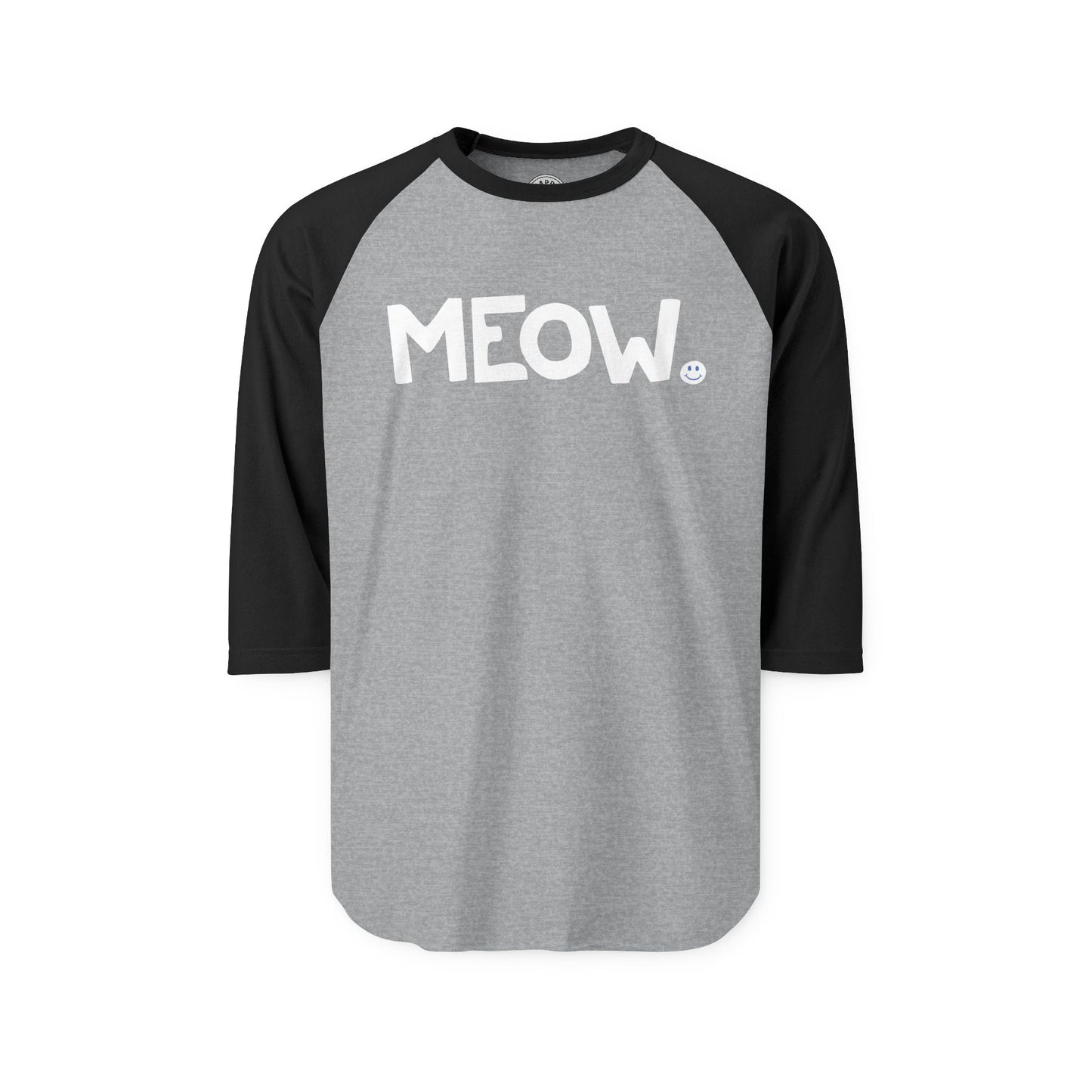 MEOW Happy Tee (Long Sleeve Raglan) - HAPPY TEES® BRAND