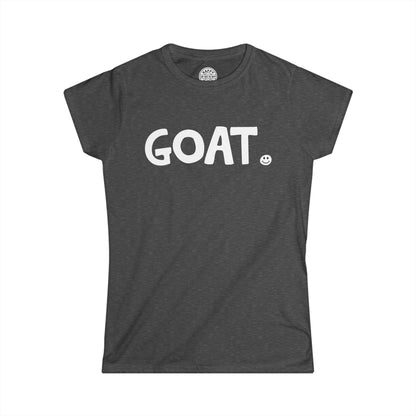 GOAT Happy Tee (Women's Tee)  T-Shirt Dark Heather / 2XL HAPPY TEES® BRAND