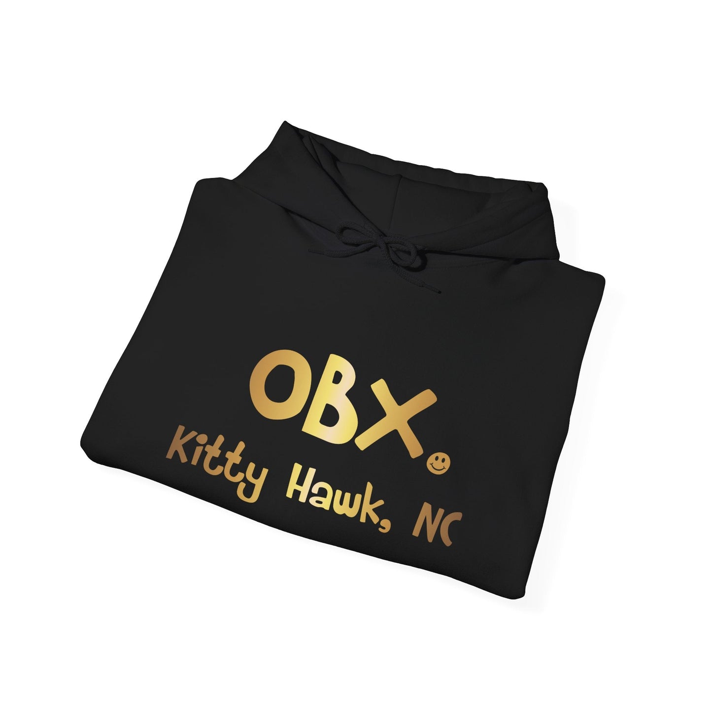 OBX Happy Tee (Hoodie, Gold) Printify