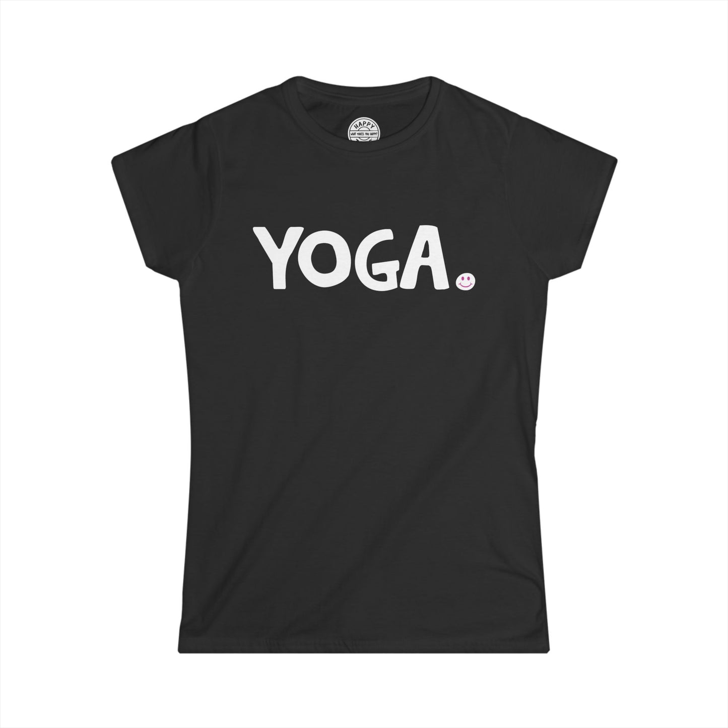 YOGA Happy Tee (Women's Tee)  T-Shirt  HAPPY TEES® BRAND