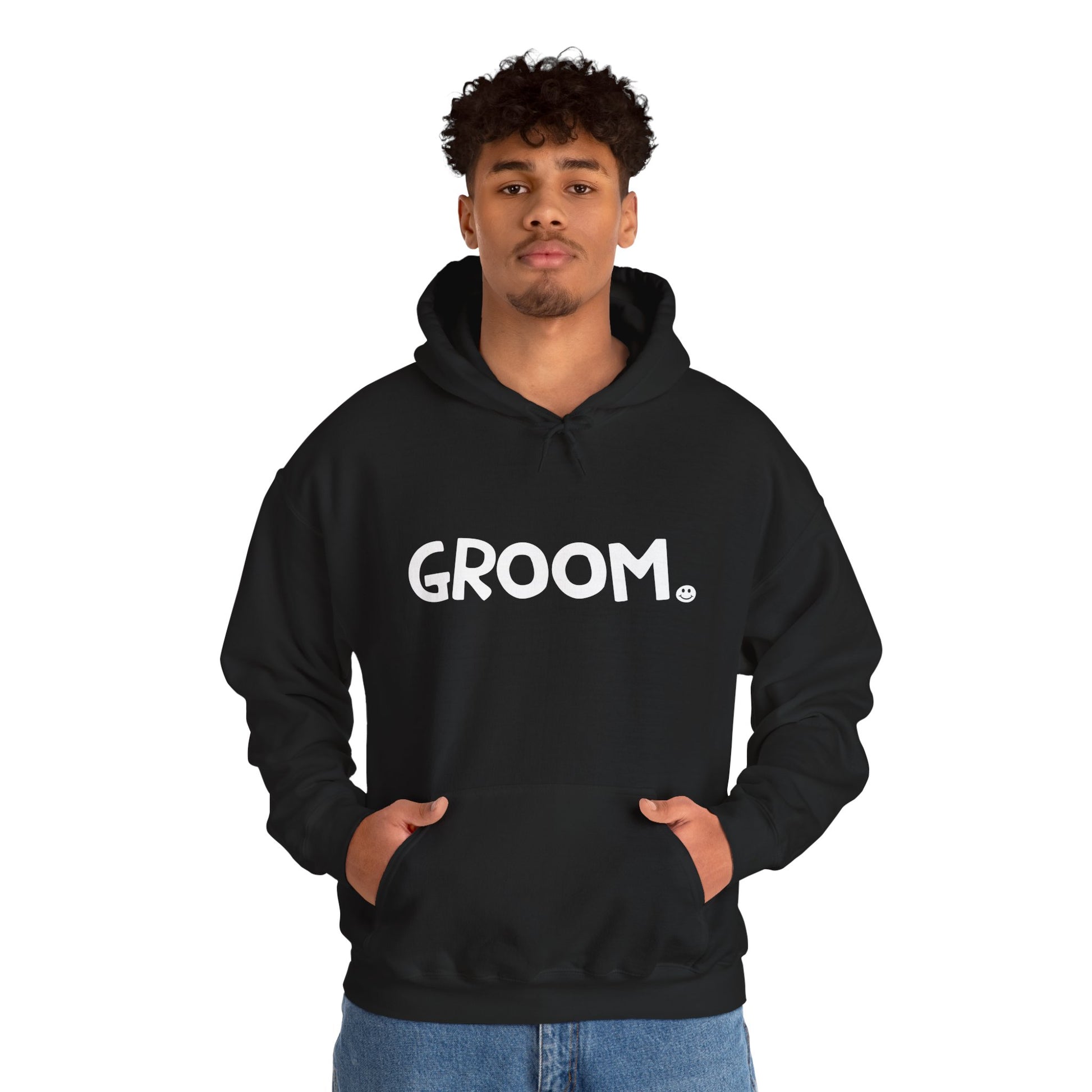 GROOM Happy Tee (Hoodie)  Hoodie  HAPPY TEES® BRAND