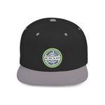 Happy Tees® Flat Bill Cap (Circular Logo T-Shirt Shop, Embroidery)