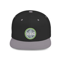 Happy Tees® Flat Bill Cap (Circular Logo T-Shirt Shop, Embroidery)