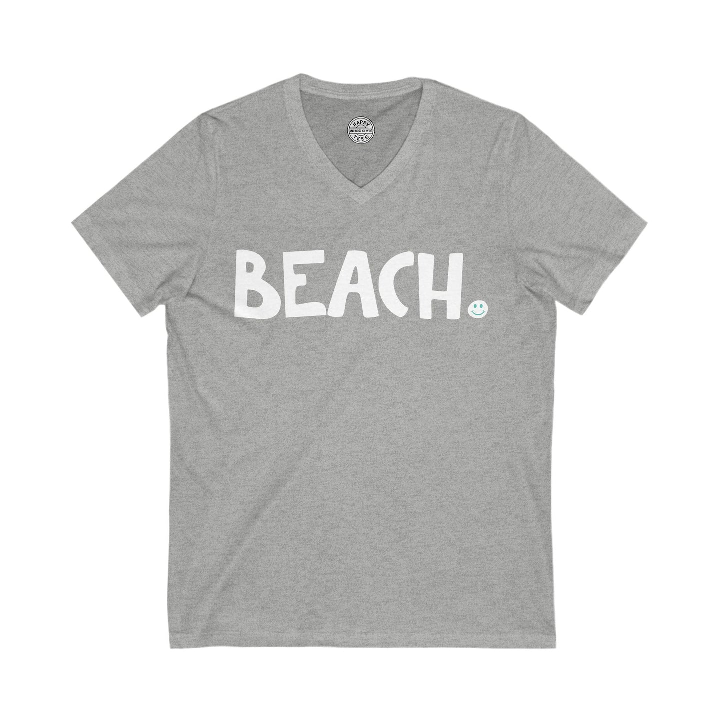 BEACH Happy Tee (V-Neck) Printify