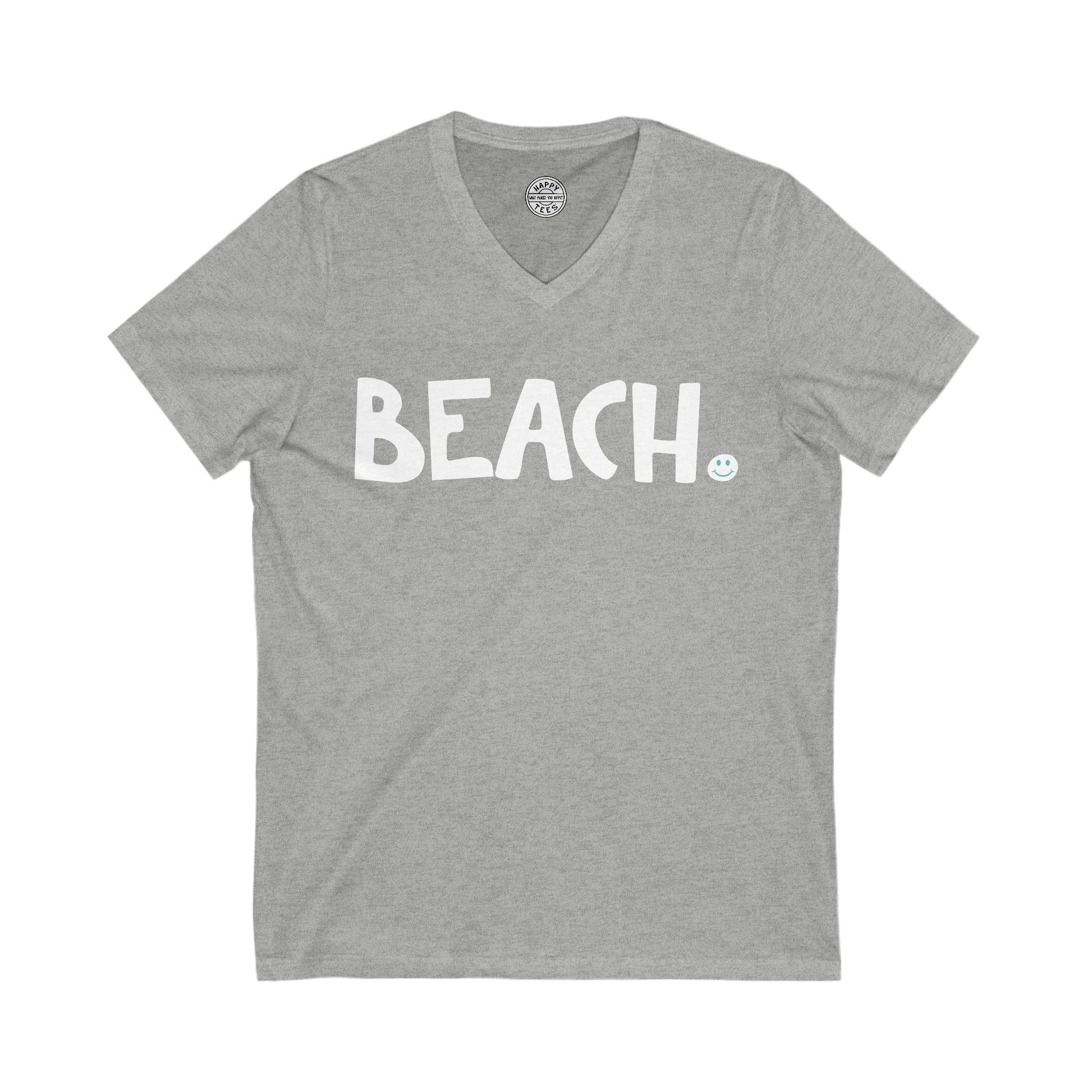 BEACH Happy Tee (V-Neck) Printify