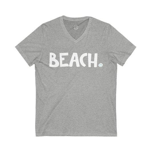 BEACH Happy Tee (V-Neck) Printify