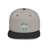Happy Tees® Flat Bill Cap (Circular Logo T-Shirt Shop, Embroidery)