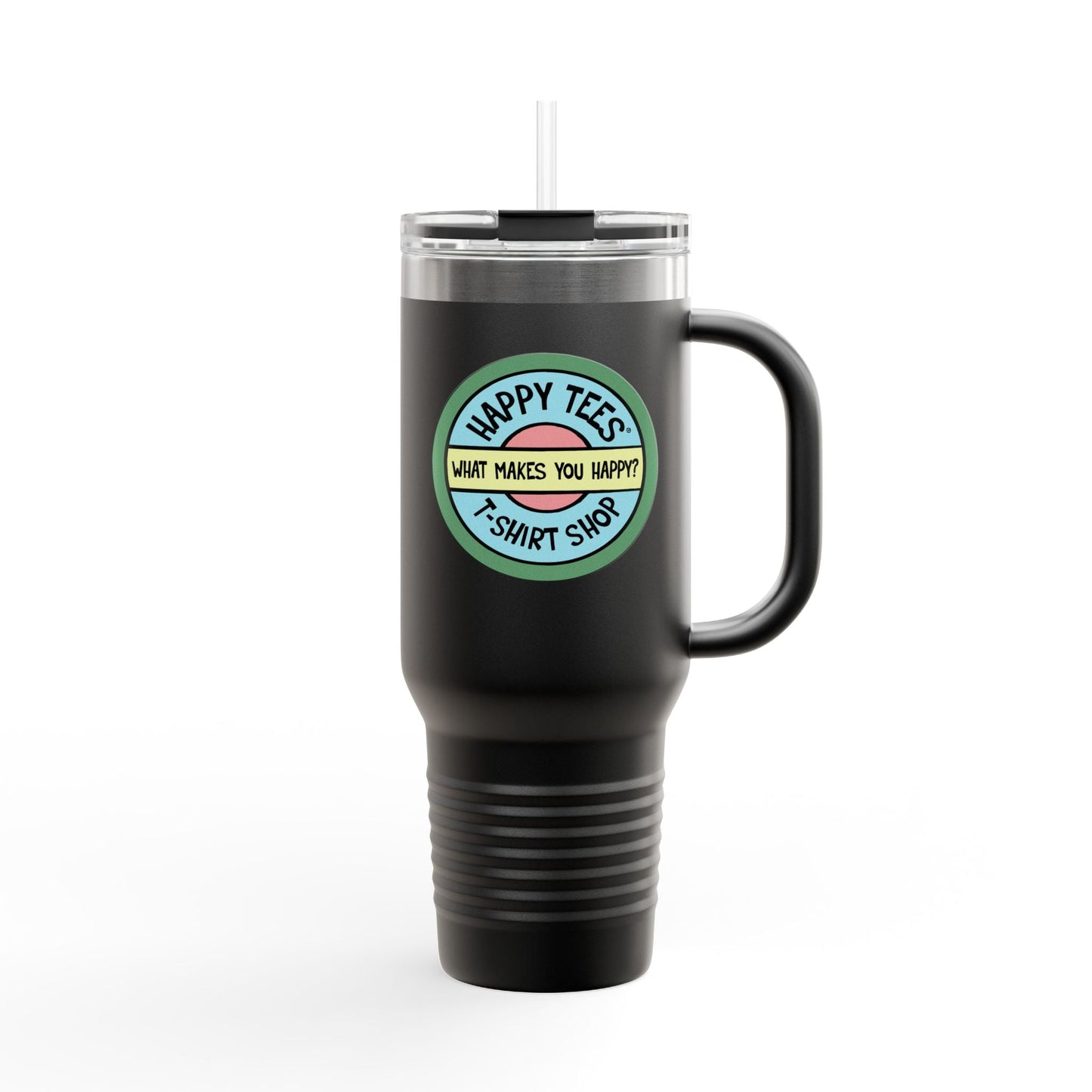 Happy Tees Tumbler (color)  Mug 40oz / Black HAPPY TEES® BRAND