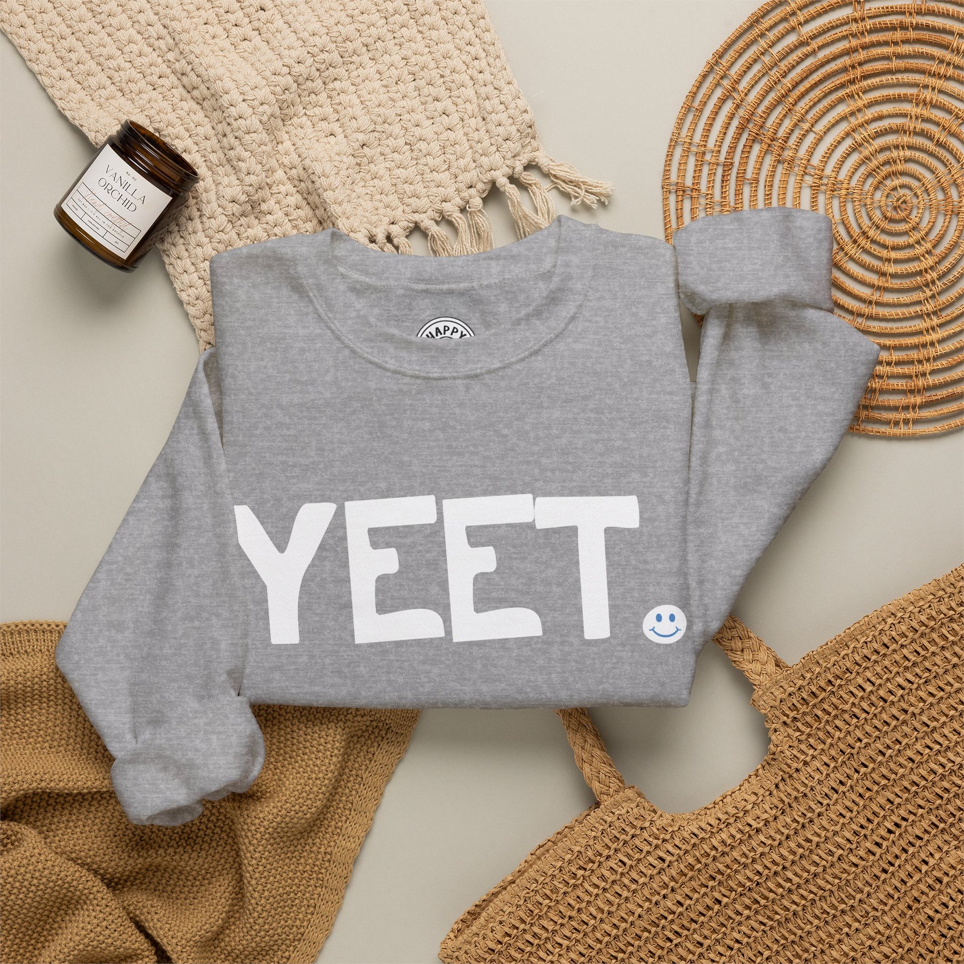 YEET Happy Tee (Sweatshirt)  Sweatshirt  HAPPY TEES® BRAND