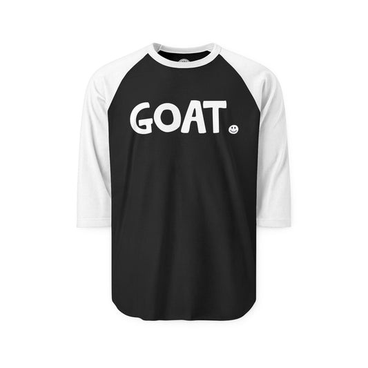 GOAT Happy Tee (Long Sleeve Raglan)  Long-sleeve 2XL / Black/White HAPPY TEES® BRAND