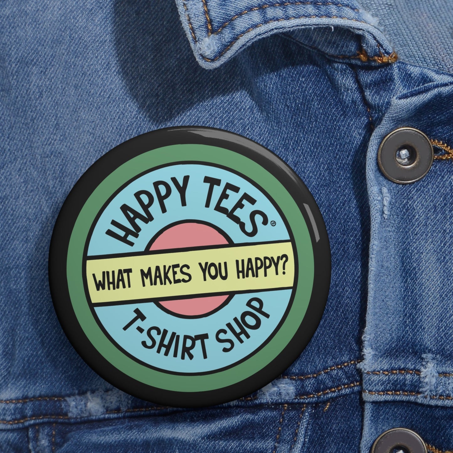 Happy Tees® Pin Buttons (color)  Accessories  HAPPY TEES® BRAND