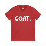 GOAT Happy Tee (V-Neck)  V-neck Red / 2XL HAPPY TEES® BRAND