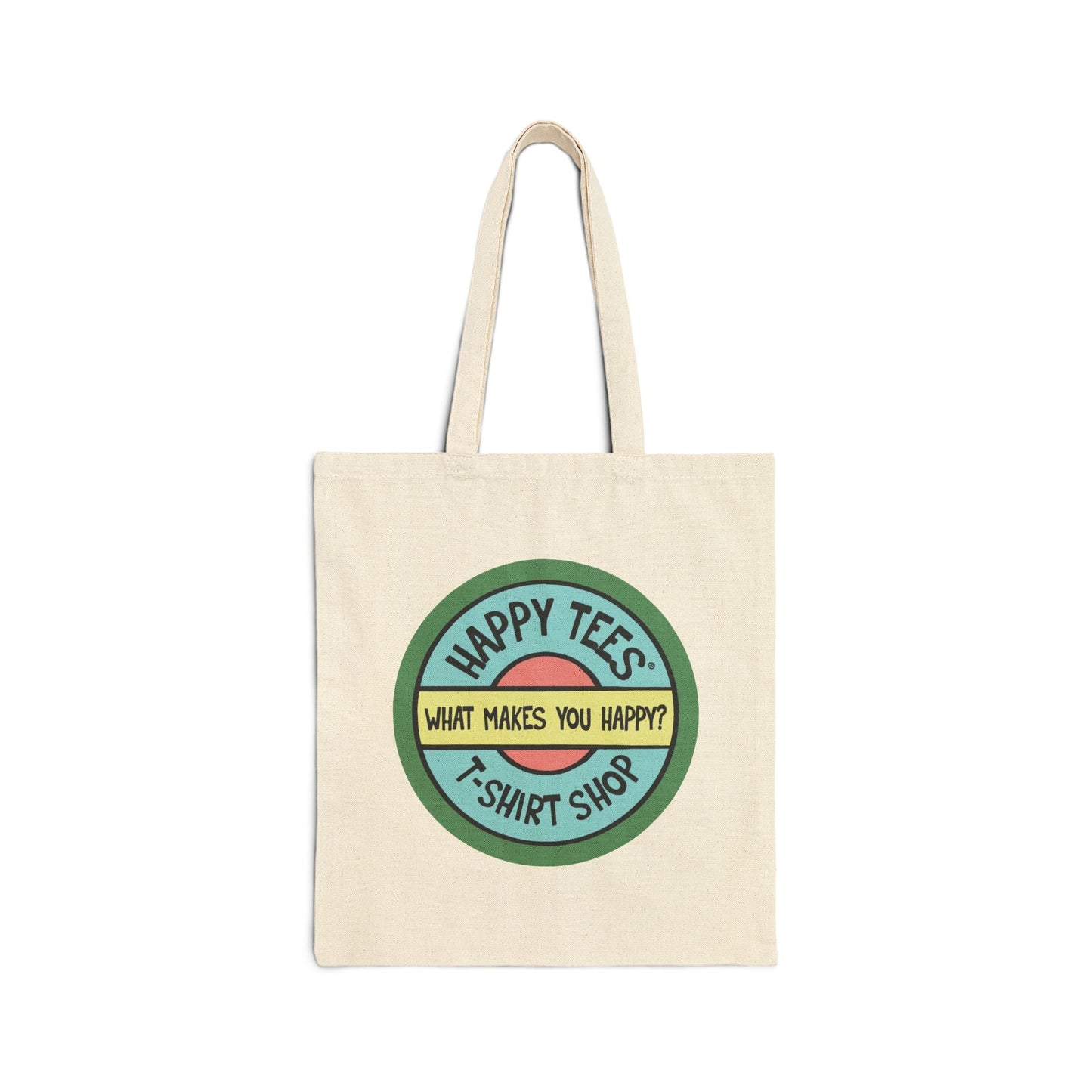 Happy Tees® Tote Bag  Bags Natural / 15" x 16" HAPPY TEES® BRAND