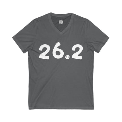 26.2 Happy Tee (V-Neck)  V-neck Asphalt / 2XL HAPPY TEES® BRAND