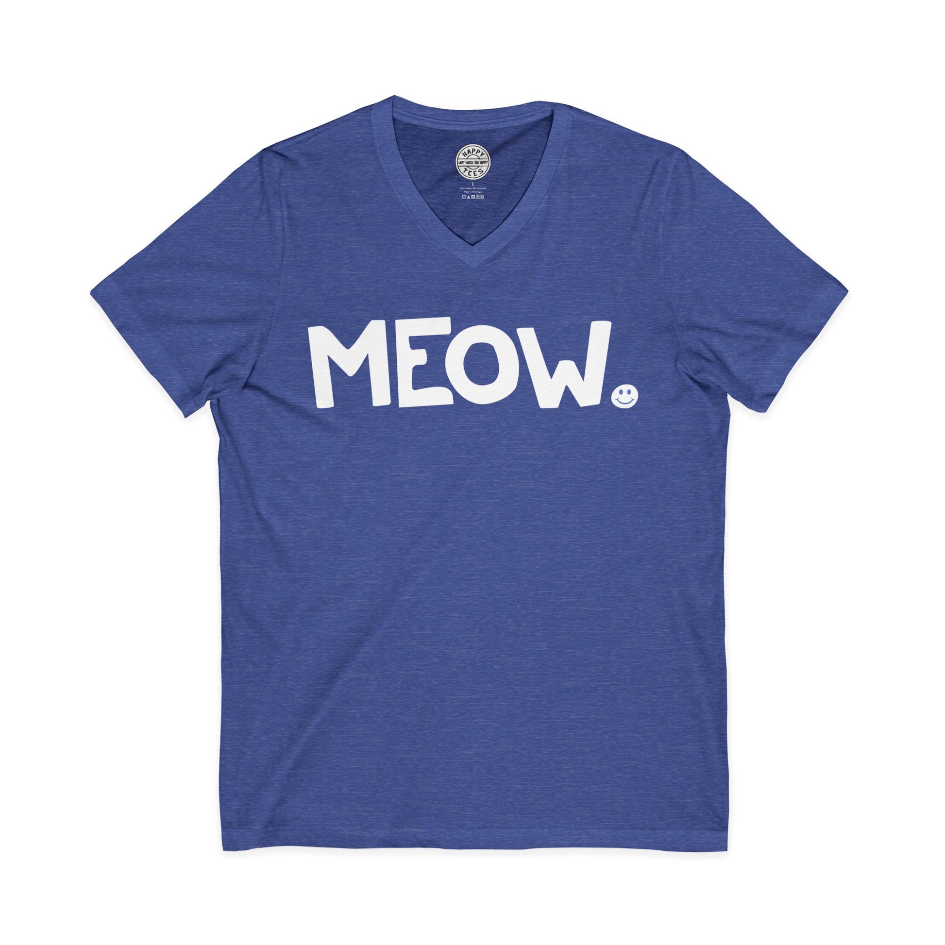 MEOW Happy Tee (V-Neck)  V-neck  HAPPY TEES® BRAND