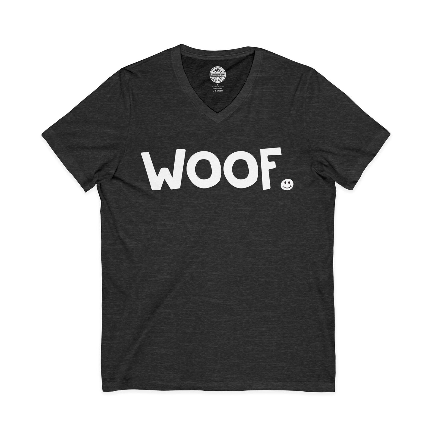 WOOF Happy Tee (V-Neck)  V-neck  HAPPY TEES® BRAND