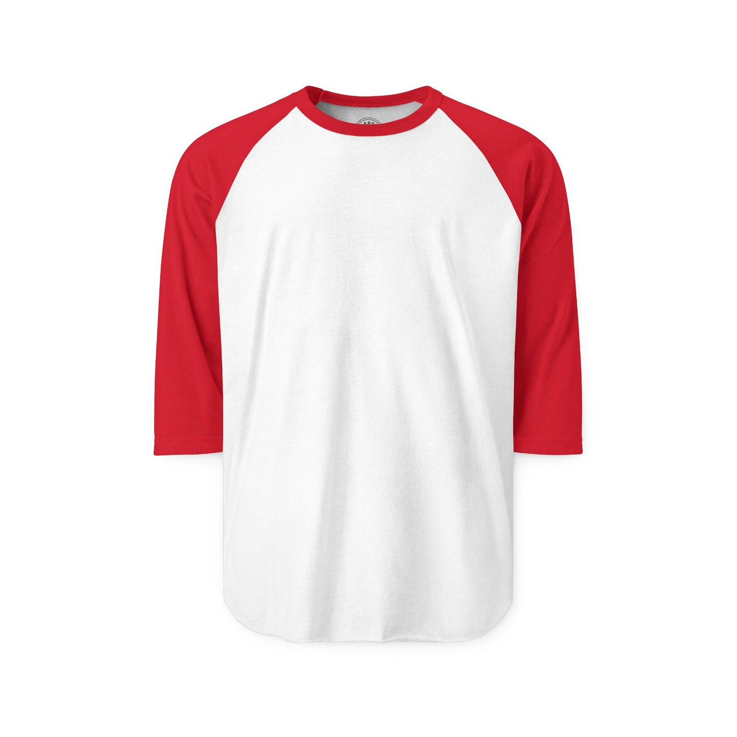 BASIC Happy Tee (Long Sleeve Raglan)  Long-sleeve 2XL / White/Red HAPPY TEES® BRAND