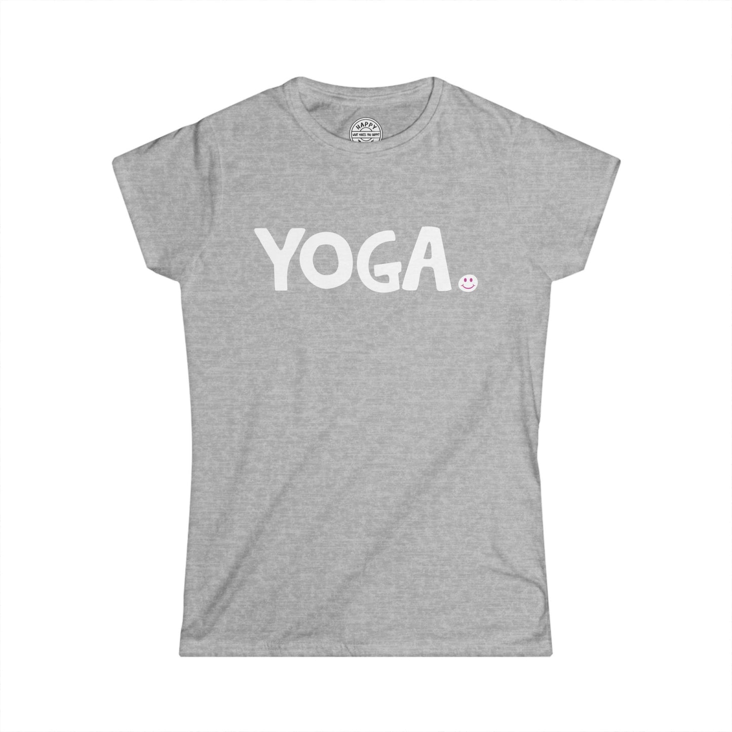 YOGA Happy Tee (Women's Tee)  T-Shirt  HAPPY TEES® BRAND
