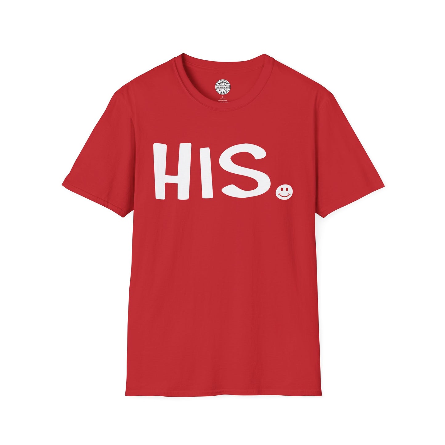 HIS Happy Tee (Red tee with white graphic)  T-Shirt  HAPPY TEES® BRAND