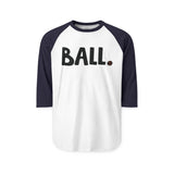 BALL Happy Tee (Long Sleeve Raglan)  Long-sleeve 2XL / White/Navy HAPPY TEES® BRAND