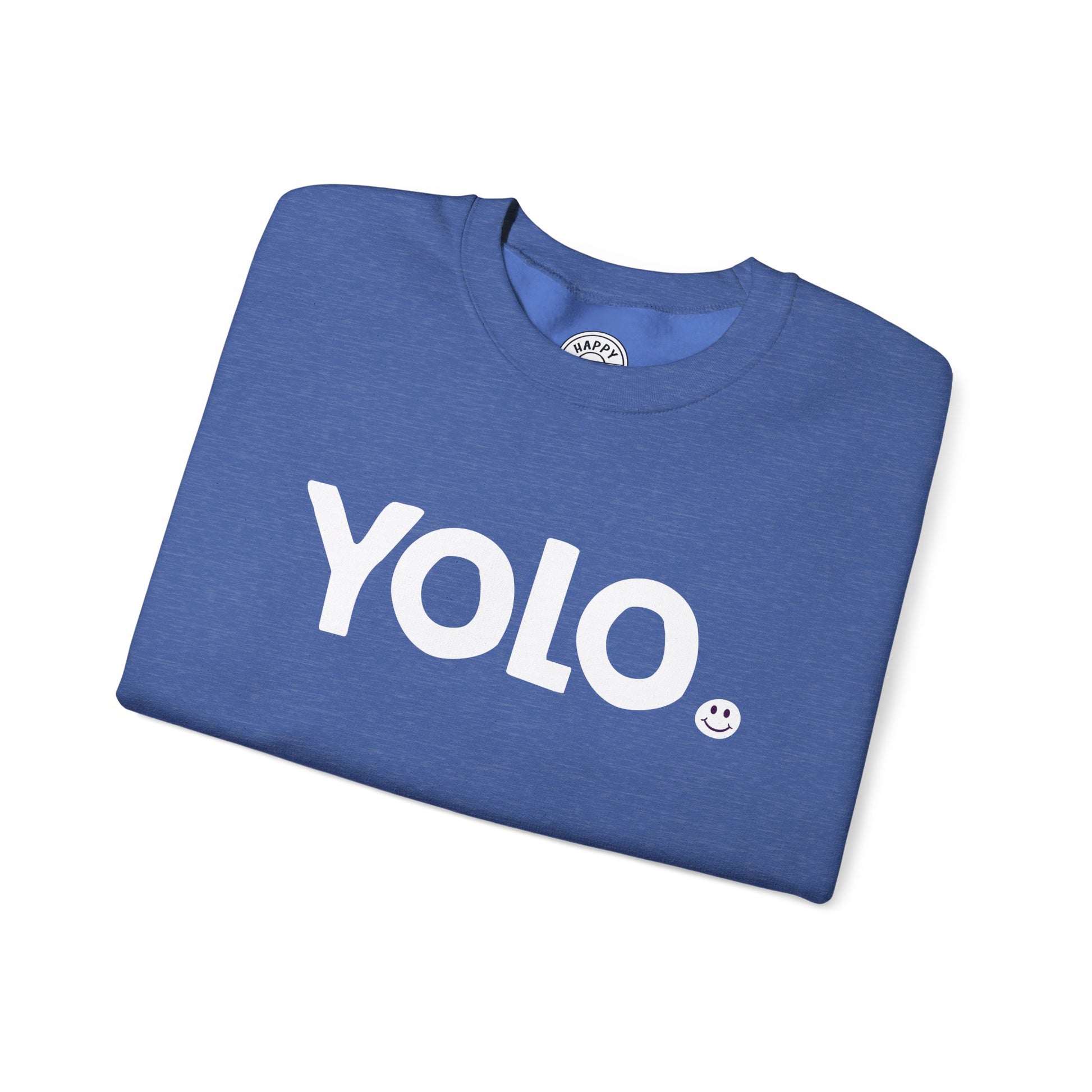 YOLO Happy Tee (Sweatshirt)  Sweatshirt  HAPPY TEES® BRAND