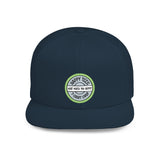 Happy Tees® Flat Bill Cap (Circular Logo T-Shirt Shop, Embroidery)