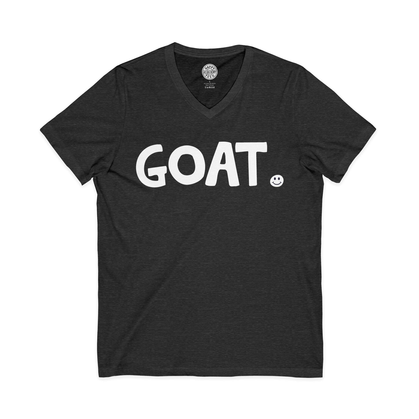 GOAT Happy Tee (V-Neck)  V-neck  HAPPY TEES® BRAND