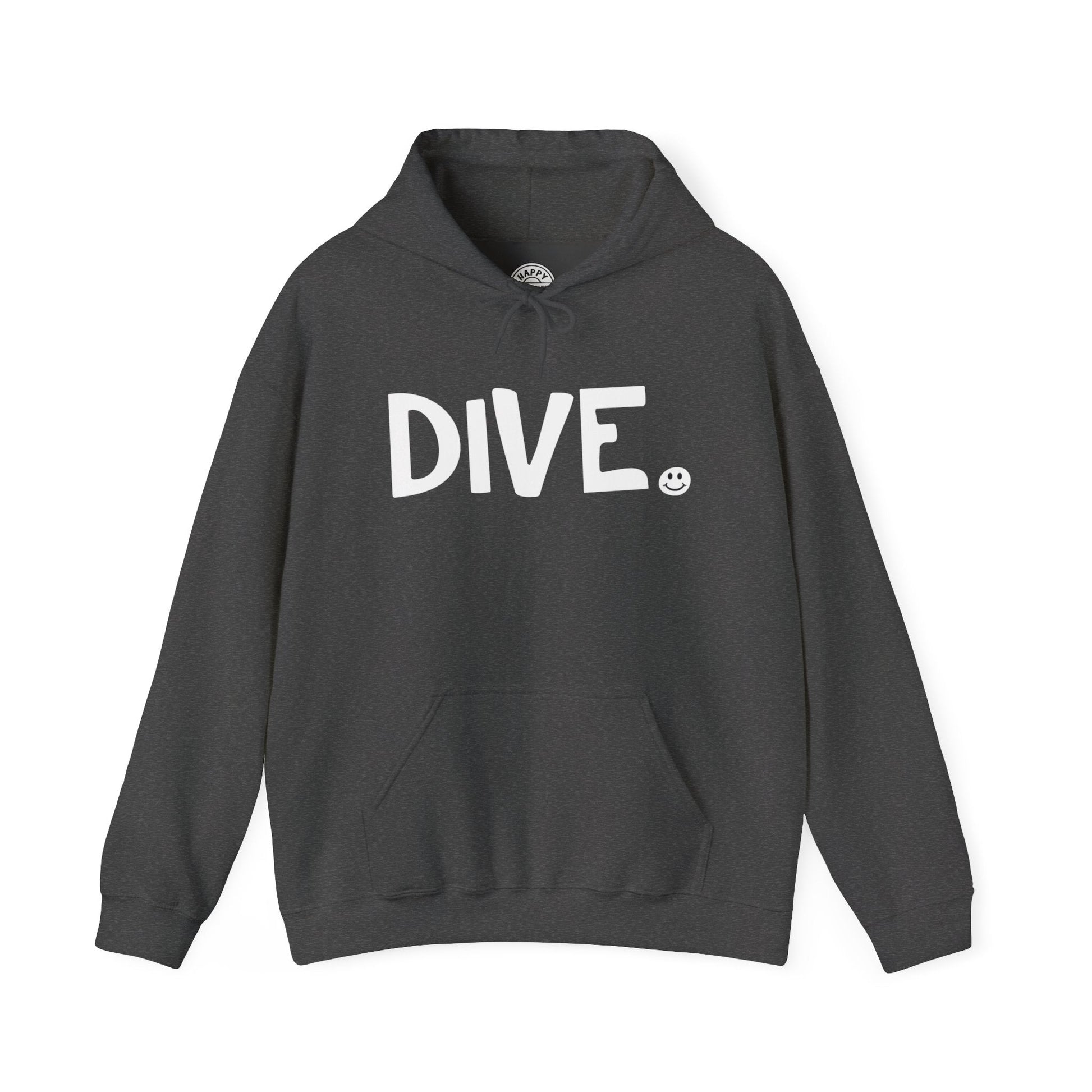 DIVE Happy Tee (Hoodie)  Hoodie 2XL / Dark Heather HAPPY TEES® BRAND