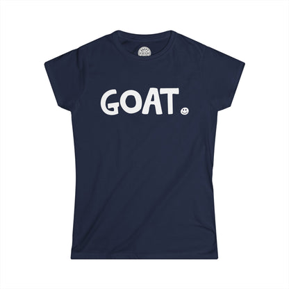 GOAT Happy Tee (Women's Tee)  T-Shirt Navy / 2XL HAPPY TEES® BRAND
