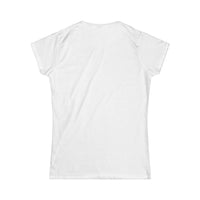 HIS Happy Tee (Women's White Tee with red graphic) Printify
