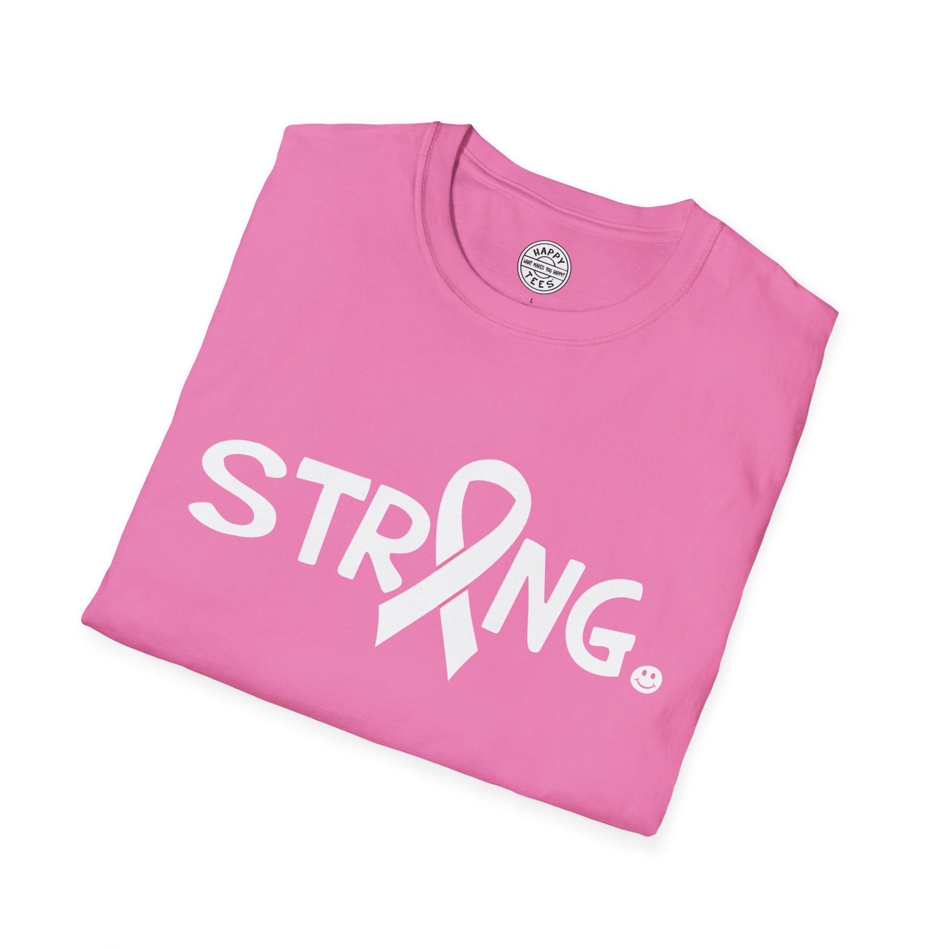STRONG Happy Tee (Breast Cancer)  T-Shirt  HAPPY TEES® BRAND
