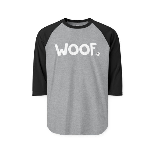 WOOF Happy Tee (Long Sleeve Raglan)  Long-sleeve  HAPPY TEES® BRAND
