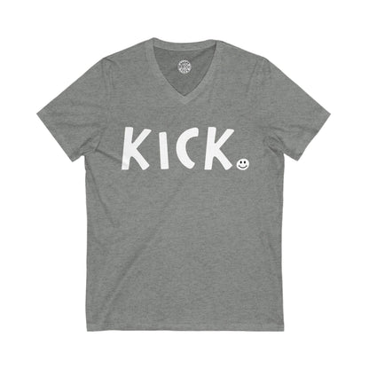 KICK Happy Tee (V-Neck)  V-neck Deep Heather / 2XL HAPPY TEES® BRAND