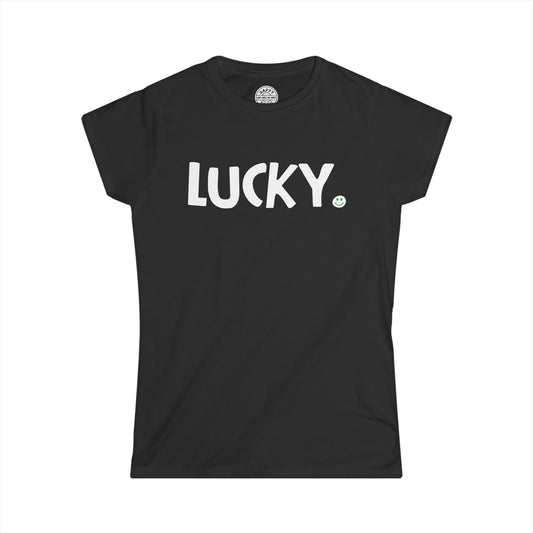 LUCKY Happy Tee (Women's Tee)  T-Shirt  HAPPY TEES® BRAND