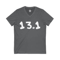13.1 Happy Tee (V-Neck)  V-neck Asphalt / 2XL HAPPY TEES® BRAND