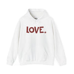 LOVE Happy Tee (White Hoodie with red graphic)  Hoodie 2XL / White HAPPY TEES® BRAND