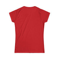HIS Happy Tee (Women's Red Tee with white graphic) Printify