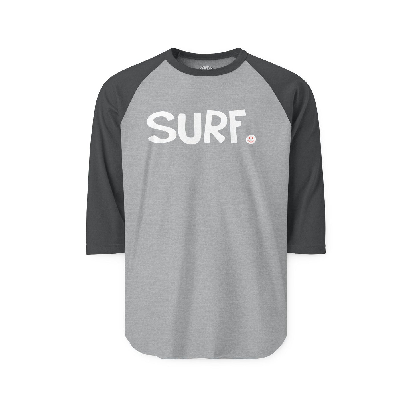 SURF Happy Tee (Long Sleeve Raglan)  Long-sleeve 2XL / Heather Grey/Heather Charcoal HAPPY TEES® BRAND