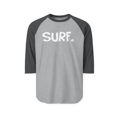 SURF Happy Tee (Long Sleeve Raglan)  Long-sleeve 2XL / Heather Grey/Heather Charcoal HAPPY TEES® BRAND