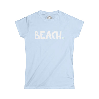 BEACH Happy Tee (Women's Tee)  T-Shirt  HAPPY TEES® BRAND