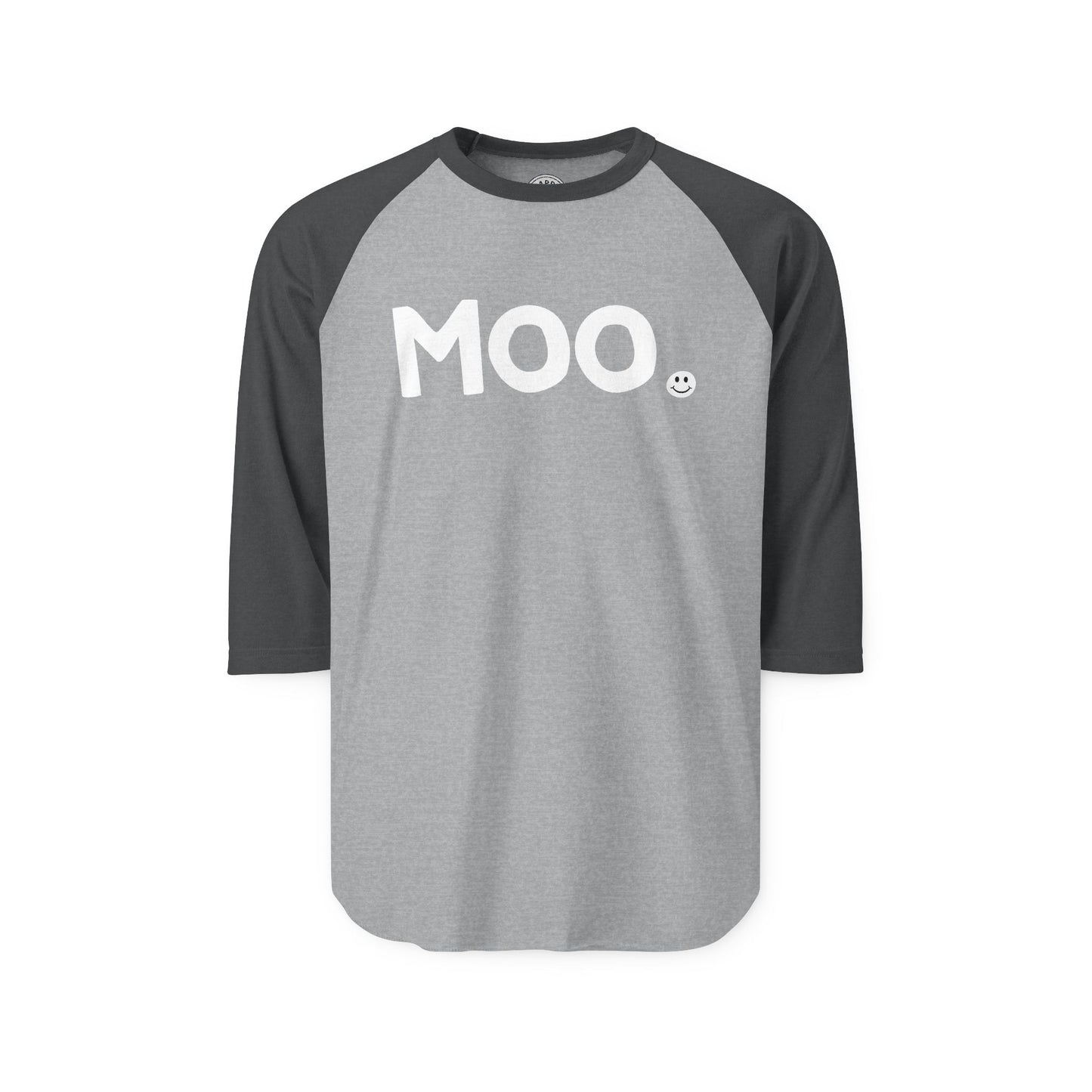 MOO Happy Tee (Long Sleeve Raglan)  Long-sleeve  HAPPY TEES® BRAND