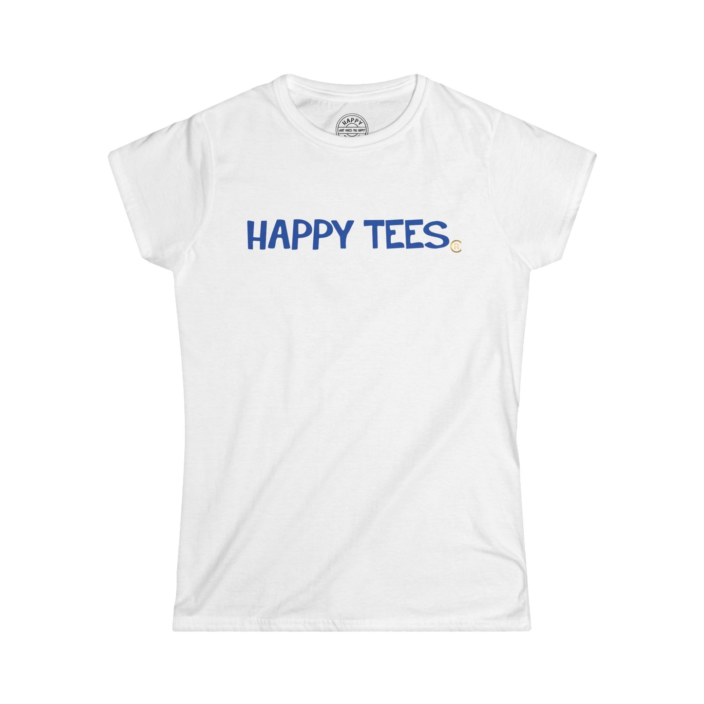 Happy Tees® T‑Shirt (Women's Tee with front logo)  T-Shirt  HAPPY TEES® BRAND
