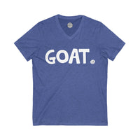 GOAT Happy Tee (V-Neck)  V-neck Heather True Royal / 2XL HAPPY TEES® BRAND