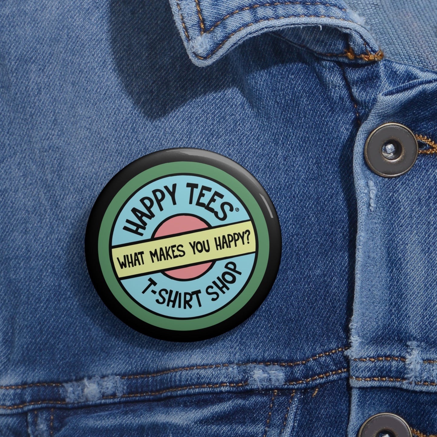 Happy Tees® Pin Buttons (color)  Accessories  HAPPY TEES® BRAND