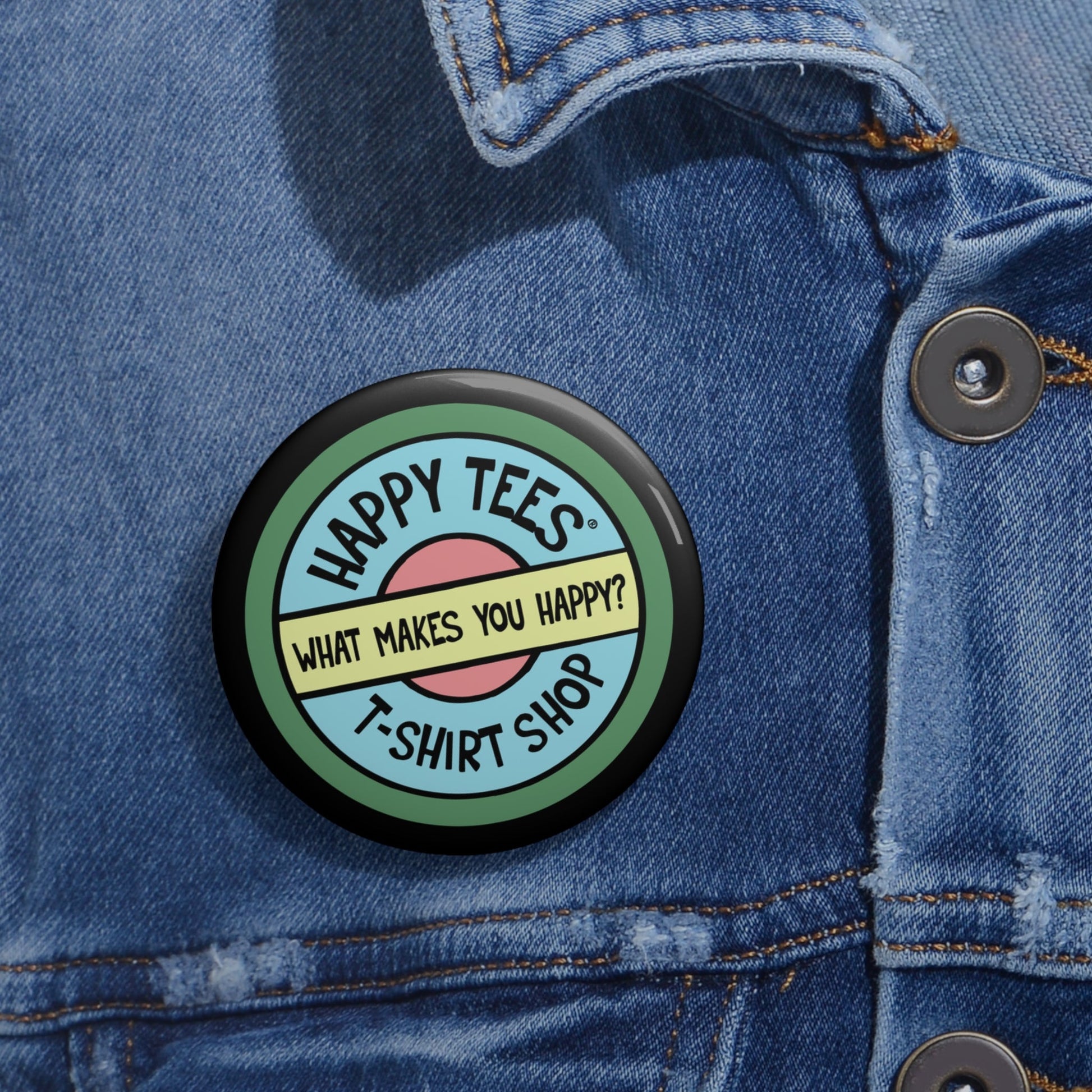 Happy Tees® Pin Buttons (color)  Accessories  HAPPY TEES® BRAND