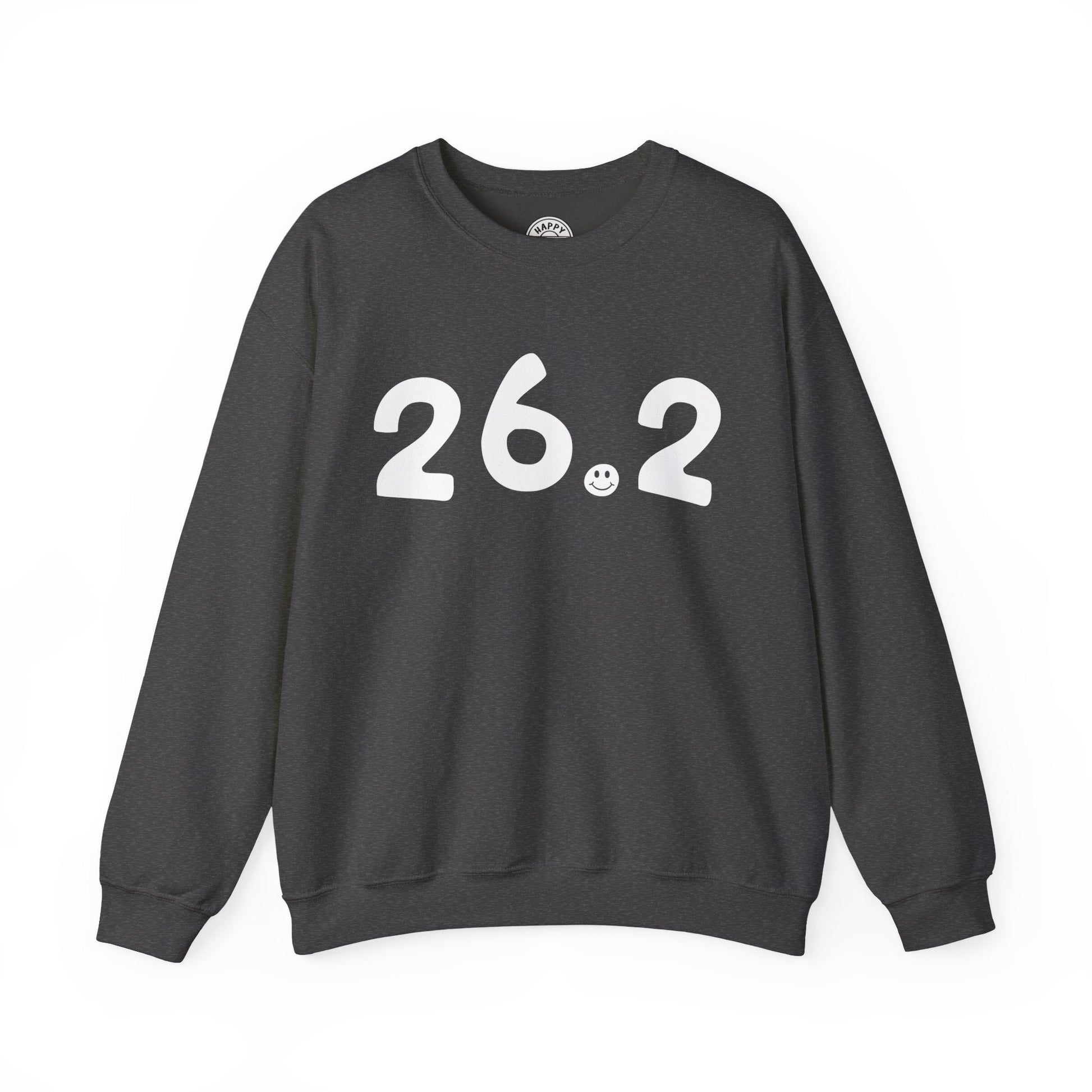 26.2 Happy Tee (Sweatshirt)  Sweatshirt Dark Heather / 2XL HAPPY TEES® BRAND